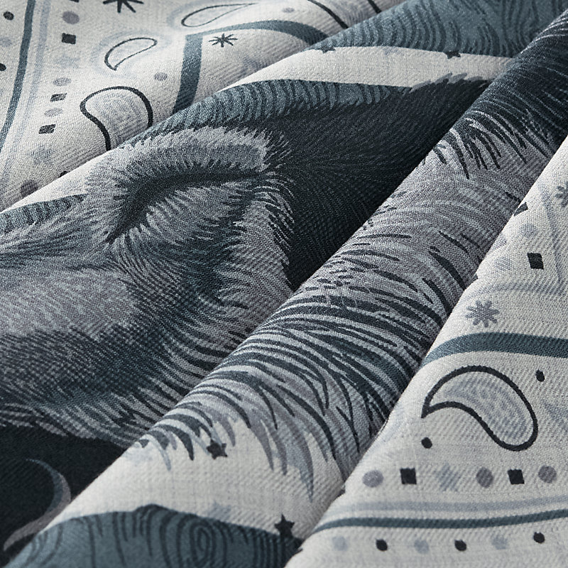 HERMES エルメス★カシミヤシルク Awooooo Hermes Scarf Stole Awooooo Wolf Navy Alice Shirley Cashmere Silk